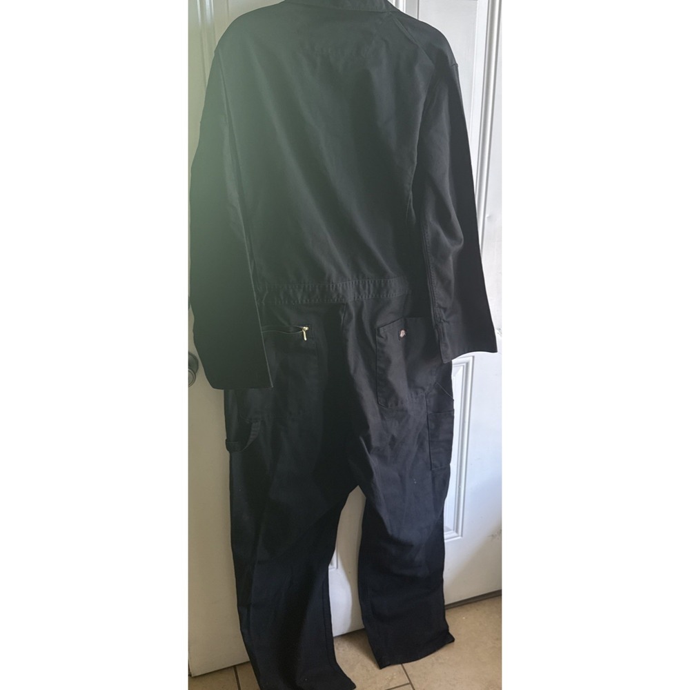 Dickies Black Cotton Blend Mechanic Work Coveralls Jumpsuit Men's Large Brass - Picture 5 of 11
